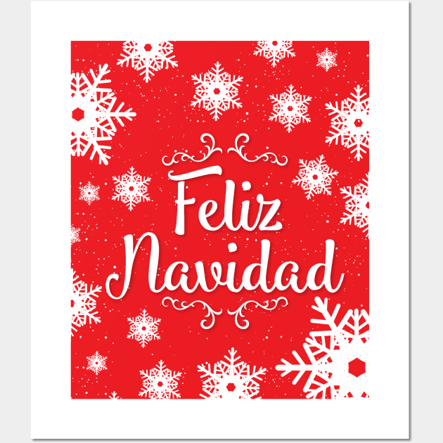 Feliz Navidad v2 Red Series Wall Art by Design_Lawrence